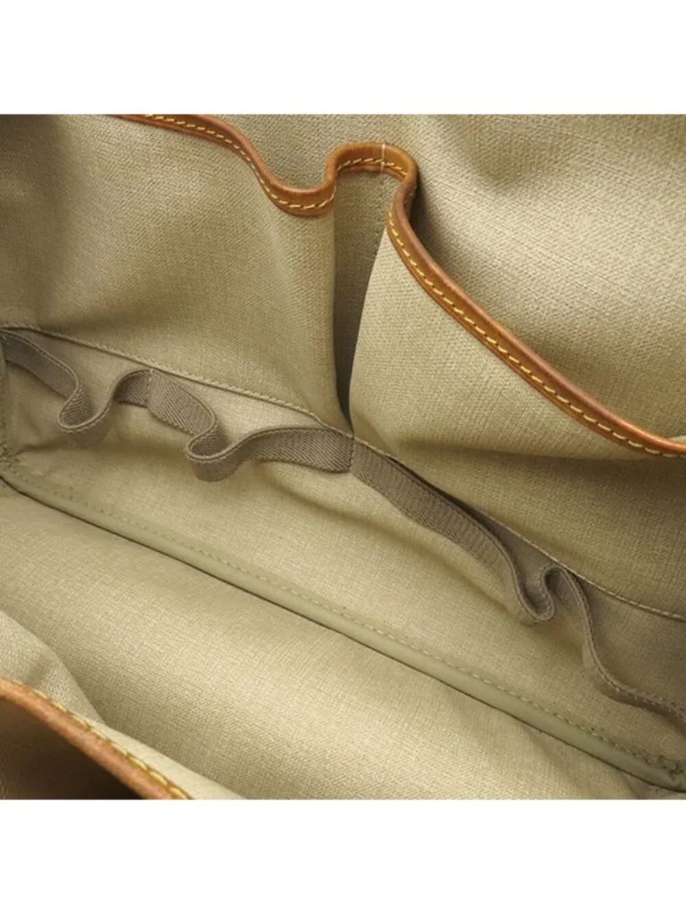 Louis Vuitton Handbag Deauville Monogram Canvas Gold Brown Bowling Vanity